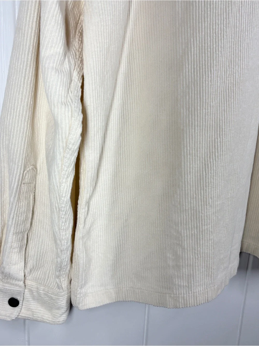 H&M Youth Boys Ivory Corduroy Jacket Size 20 Full Zip Collared